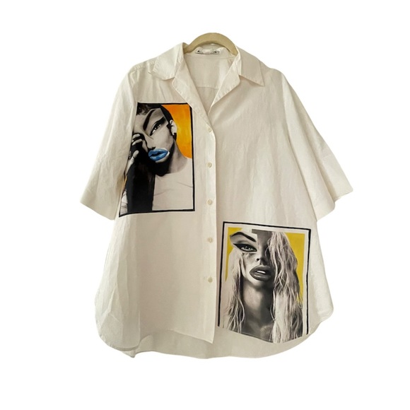 Acne Studios Albion Portrait Printed Short Sleeve
Shirt PSS15 WMNS Size 36 New - Picture 4 of 8